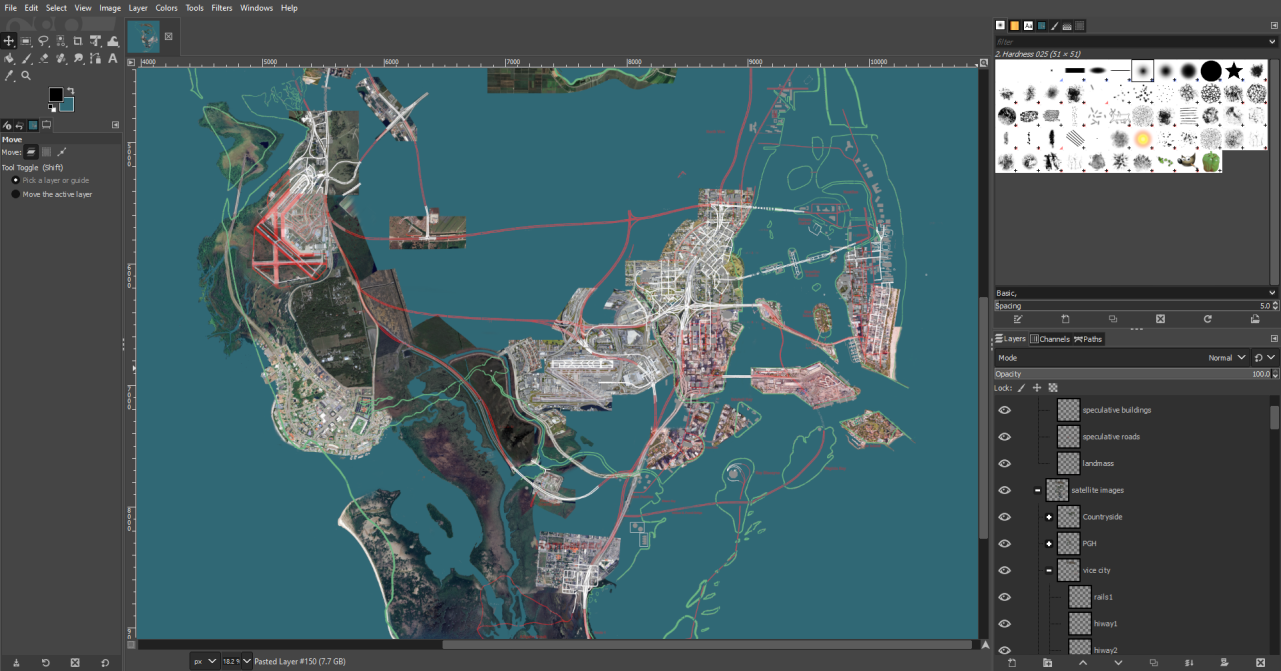 A WIP concept map for Grand theft auto 6